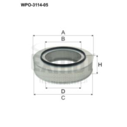 Wkład filtra powietrza WPO 3114-05 - Zamiennik: C 42 475, SL 81437, SA 19689